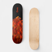 Skateboard Lion Fire Flames Custom Skboard (Recto)