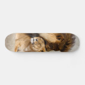 Skateboard Lion masculin et femelle dans l'amour (Horz)