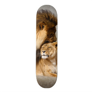 Skateboard Lion masculin et femelle dans l'amour