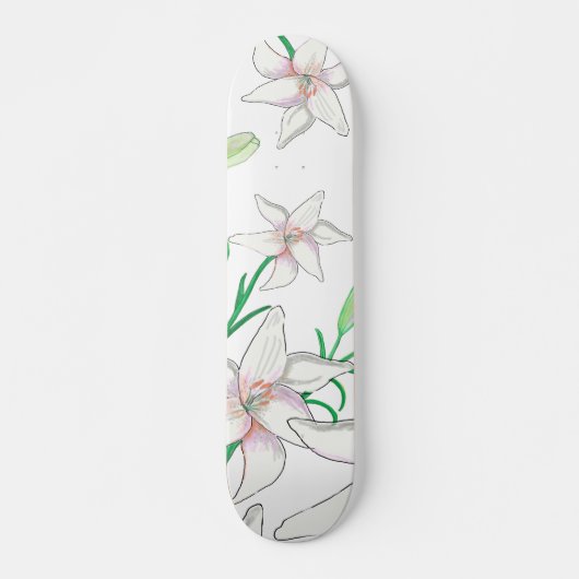 Skateboard Lis blancs (Devant)
