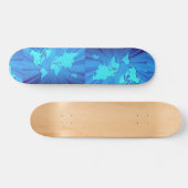Skateboard Lit graphique bleu de carte du monde (Horz)