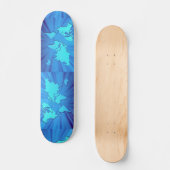 Skateboard Lit graphique bleu de carte du monde (Recto)