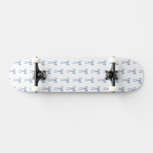 Skateboard Little Bow Blue Skate (Horz)