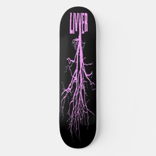 Skateboard livver pink n black sk8 (Recto)