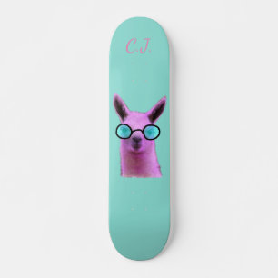 Skateboard Llama cool rose ! Feuilles de redirection Planche 