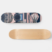 Skateboard 【lofi-art】和風 ビンテージ レトロ ネオ浮世絵盆栽アート:サイバーパンク スケートボード (Horz)
