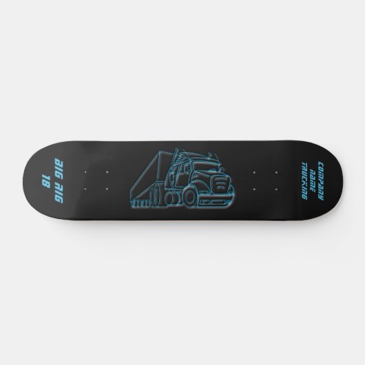Skateboard Logo bleu de la route Haulage Semi-camion (Horz)