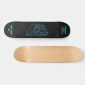 Skateboard Logo bleu de la route Haulage Semi-camion (Horz)