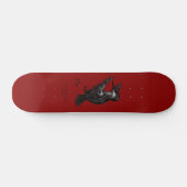 Skateboard Logo de colibri rouge (Horz)