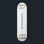 Skateboard Logo de Custom<br><div class="desc">Logo personnalisé et texte promotionnel Entreprise personnalisée - Ajouter votre logo / image et texte / information - Redimensionner et déplacer des éléments avec outil de personnalisation. Choisissez / ajoutez votre couleur arrière - plan préférée !</div>