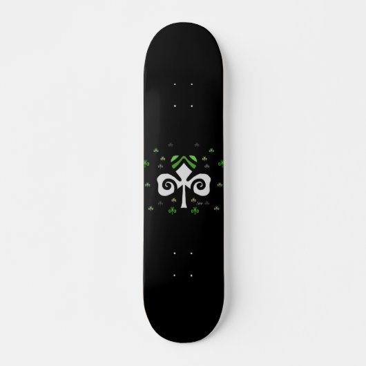 Skateboard Logo du shamrock Irish Circle (Devant)