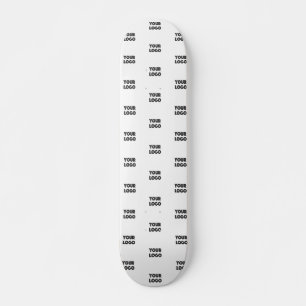 Skateboard Logo simple à répéter Blanc