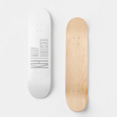 Skateboard Logo Stylish Minimal & Modern Grey Initiales & Nom (Recto)