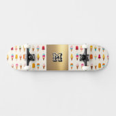 Skateboard Lollies de crème glacée Monogramme Retro Plaisir d (Horz)