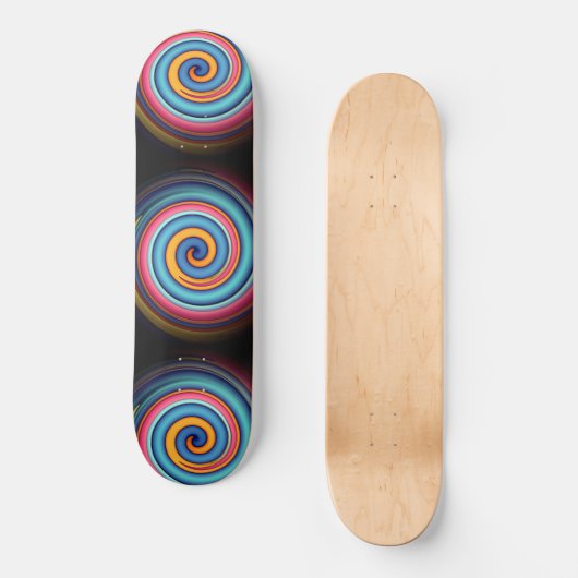 Skateboard Lollipop Abstraite (Recto)