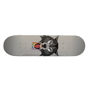 Skateboard Loup d'arc-en-ciel