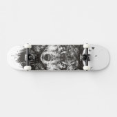 Skateboard Loup de cerfs communs (noir et blanc) (Horz)