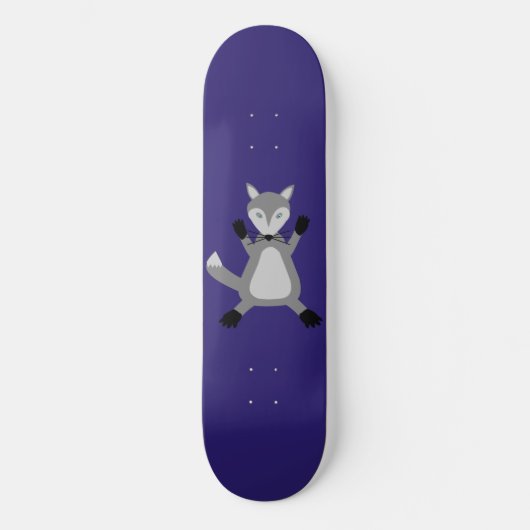 Skateboard Loup d'Halloween mignon (Recto)