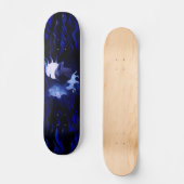 Skateboard Loup et corbeau avec pleine lune (Recto)