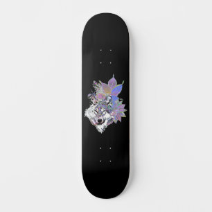 Skateboard Loup floral I