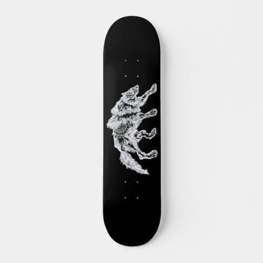 Skateboard Loup-garou de Mandala (Devant)