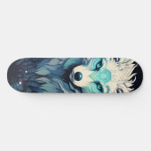 Skateboard Loup sauvage céleste lunaire (Horz)