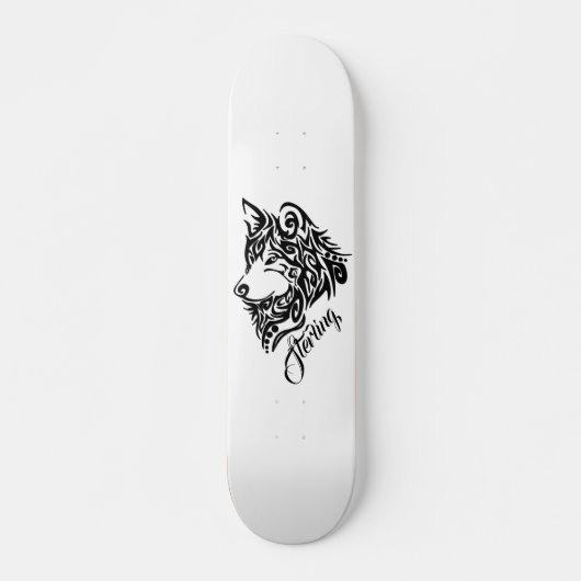 Skateboard Loup tribal (Devant)