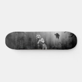 Skateboard Loups merveilleux Noir et Blanc Leaf nous seul (Horz)
