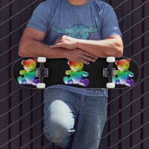 Skateboard L'ours en peluche en métal brossé SlipperyJoe's dé