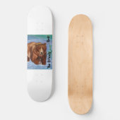 Skateboard L'ours gris, panneau de patin d'ours (Recto)