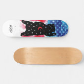 Skateboard *~* L'ours militaire Drapeau rouge blanc (Horz)