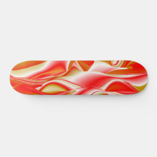 Skateboard Love and Gold Abstrait 3D Rainbowart