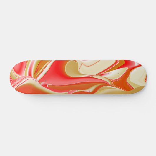 Skateboard Love and Gold Abstrait 3D Rainbowart (Horz)