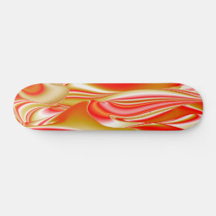 Skateboard Love and Gold Abstrait 3D Rainbowart