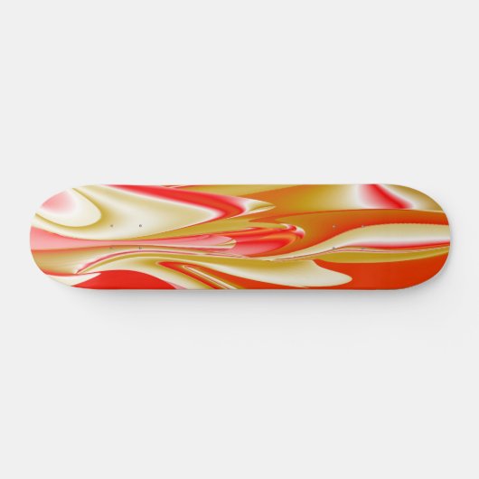 Skateboard Love and Gold Abstrait 3D Rainbowart (Horz)