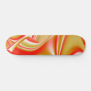 Skateboard Love and Gold Abstrait 3D Rainbowart