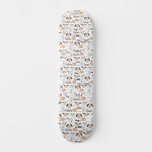 Skateboard Love Chiens et Chiens (Recto)