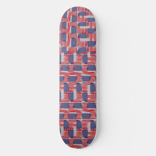 SKATEBOARD LOVE FLAG USA/EEUU TEXT BRUSH STROKE BY MASANSER P (Recto)