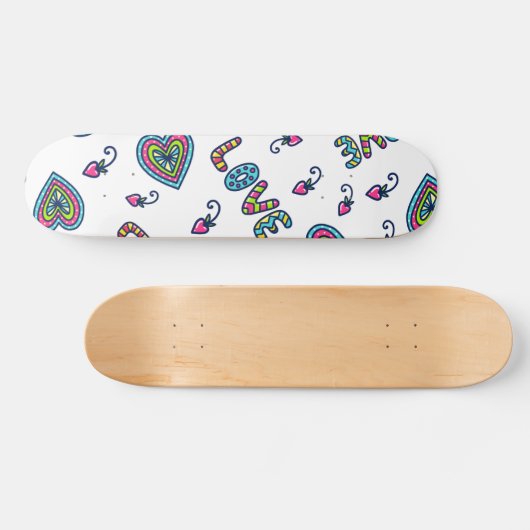 Skateboard Love Heart Motif moderne (Horz)