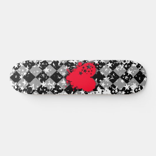 Skateboard Love Heart Star Splatt (Horz)