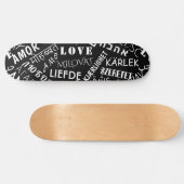 Skateboard LOVE - Multi Language - Personnalisable Internatio (Horz)