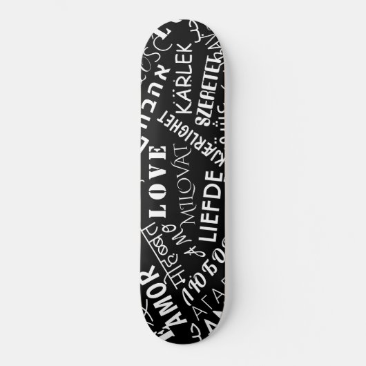 Skateboard LOVE - Multi Language - Personnalisable Internatio (Recto)