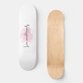 Skateboard Love Unconditionally – Elegant Script with Pink Cl (Recto)