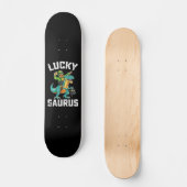 Skateboard Lucky Saurus Dinosaur T Rex St Patrick's Day (Recto)