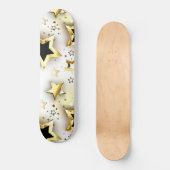 Skateboard Lumière transparente avec étoiles or (Recto)