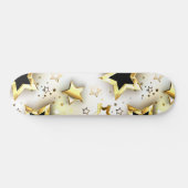 Skateboard Lumière transparente avec étoiles or (Horz)