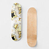 Skateboard Lumière transparente avec étoiles or (Recto)