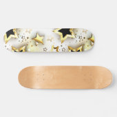Skateboard Lumière transparente avec étoiles or (Horz)