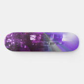 Skateboard Lumières de la ville - violet moderne (Horz)