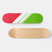 Skateboard Lumineuse Rouge Lime Vert Pente Blanc Stripes De C (Horz)